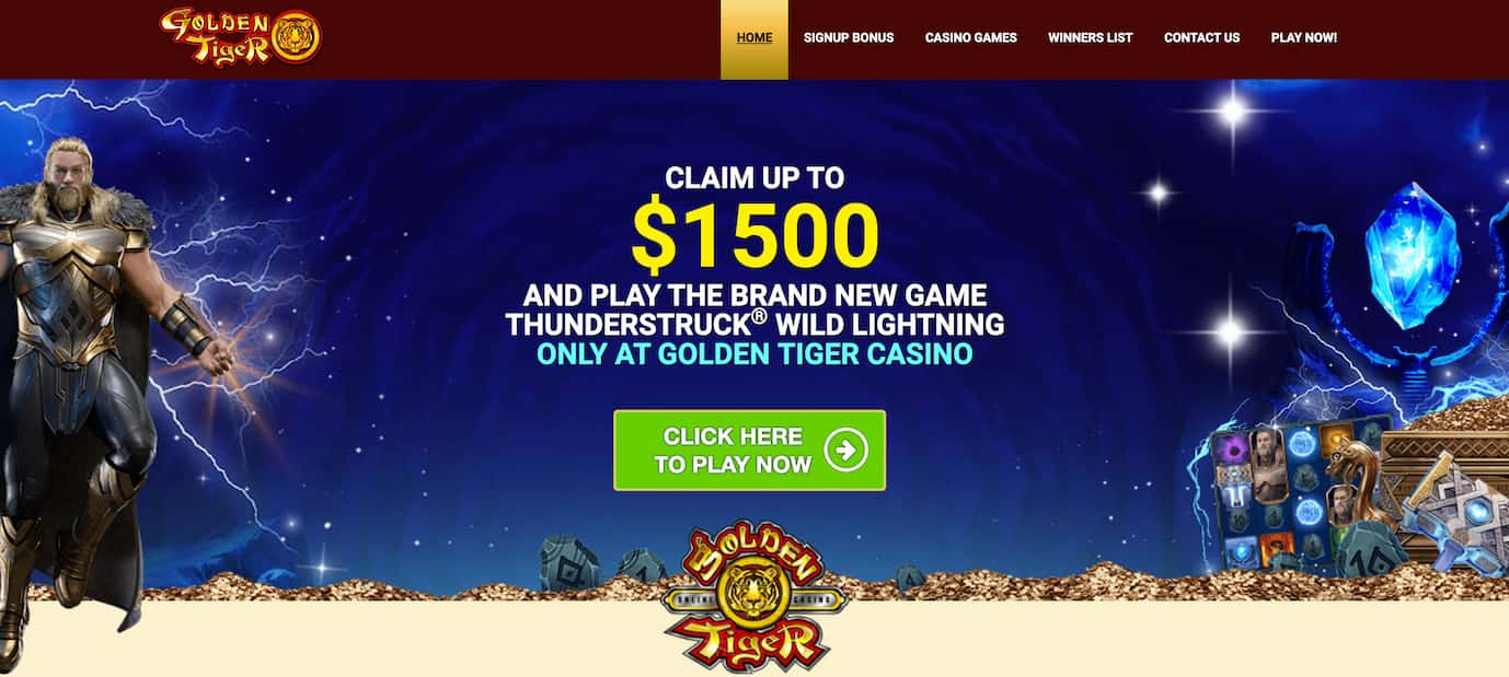 golden tiger casino homepage