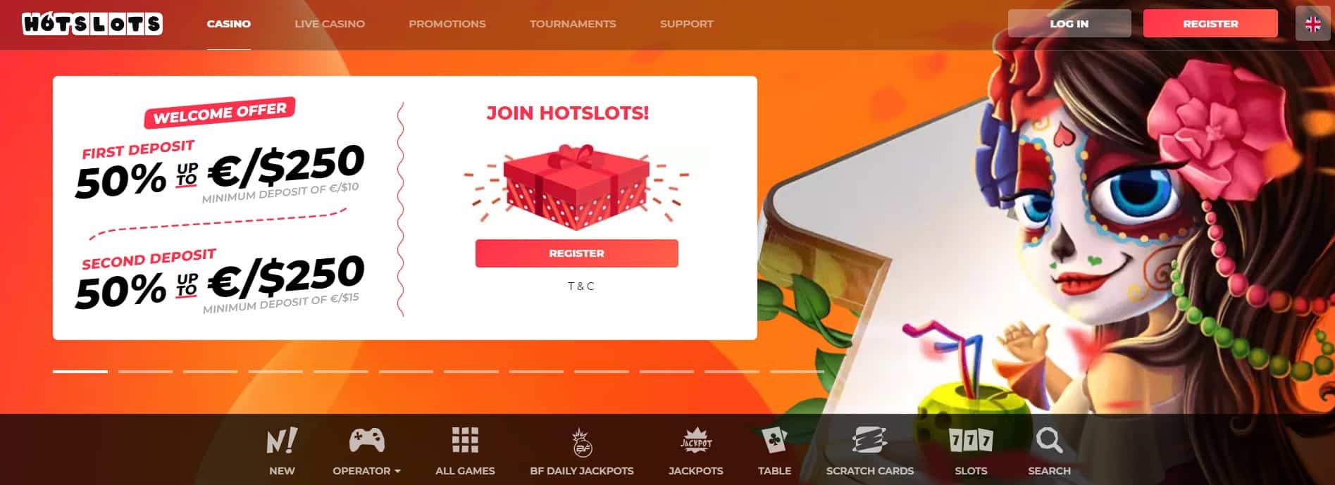 hotslots casino main page