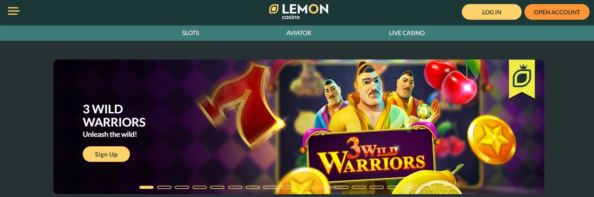 lemon casino main page