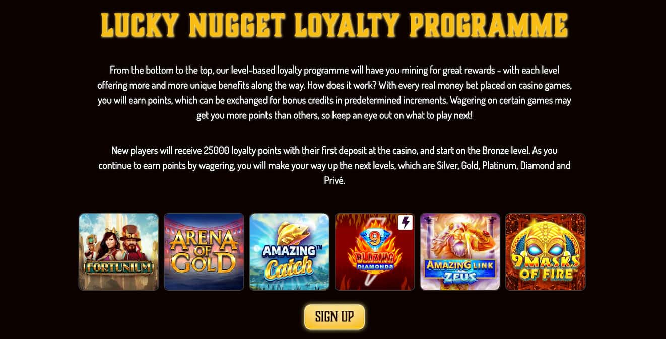 lucky nugget VIP program