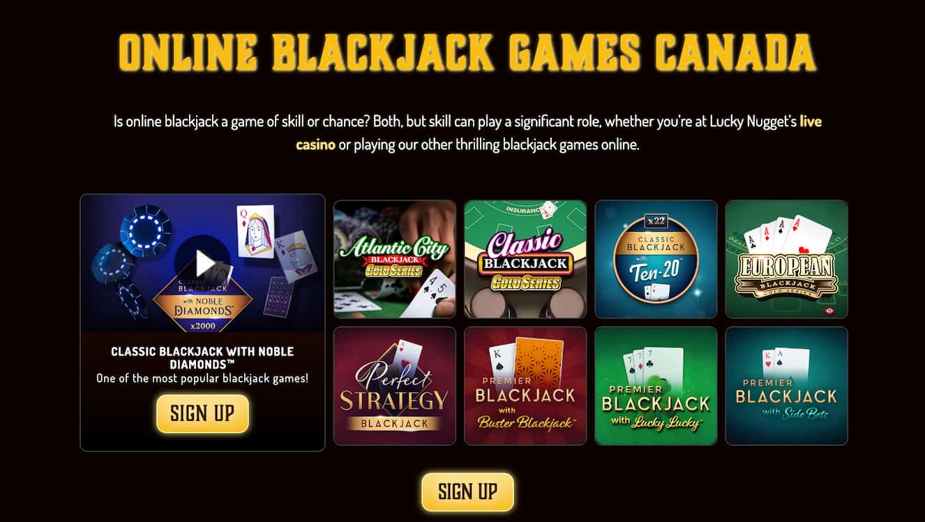 lucky nugget blackjack games