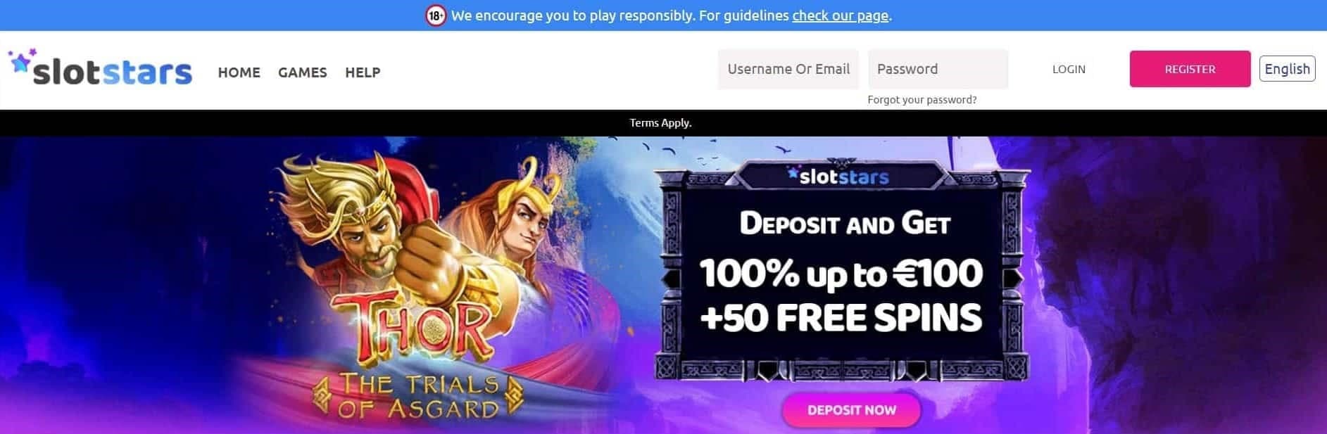 slot stars casino main page