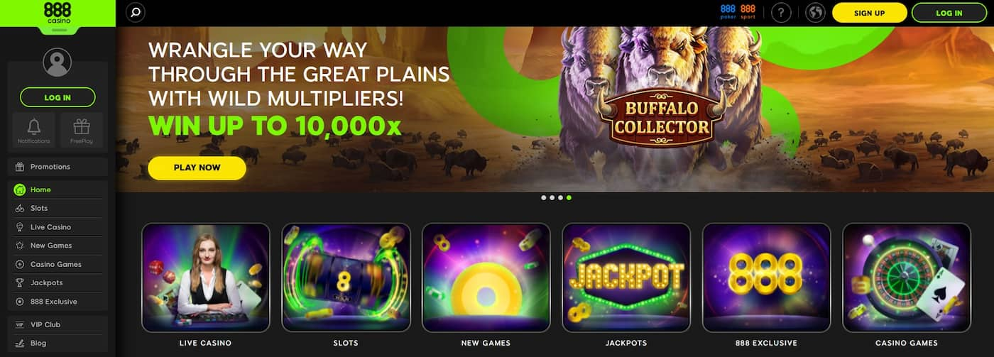 888 casino main page