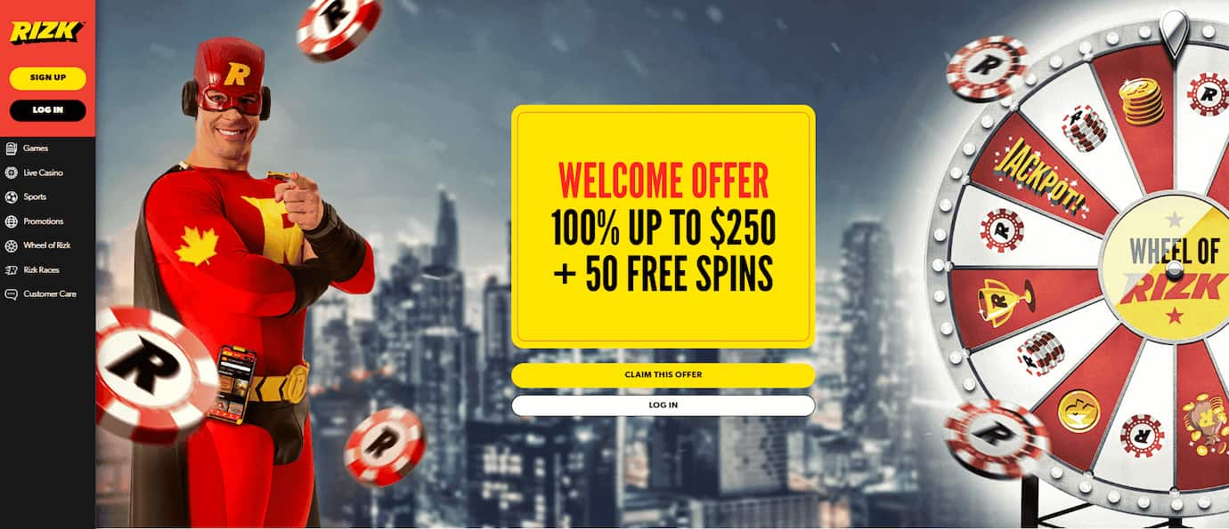 rizk casino main page