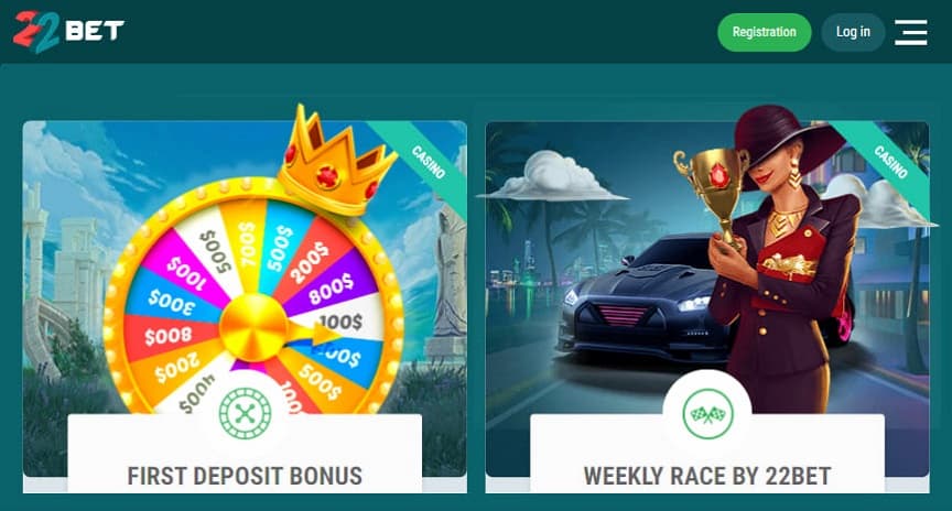 22bet casino bonus