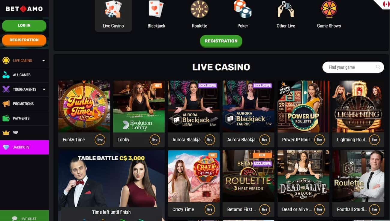 betamo live casino