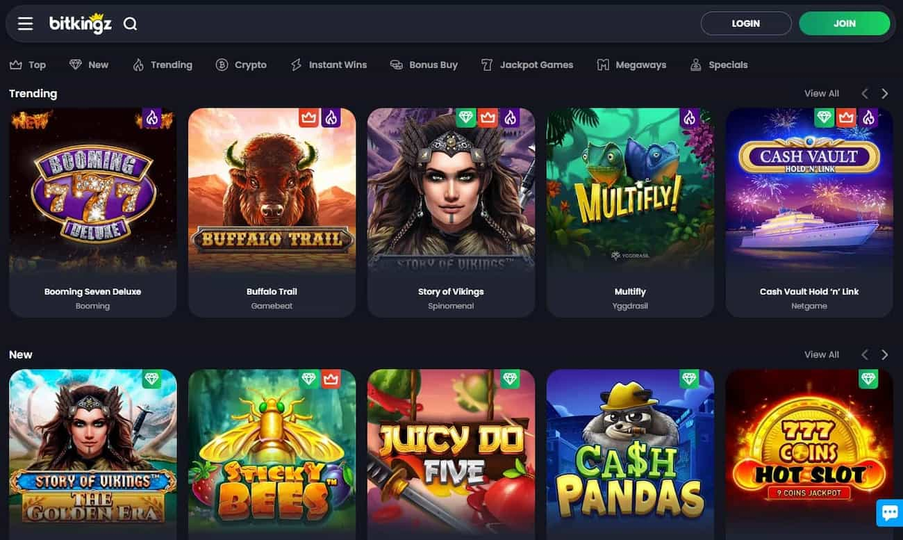 bitkingz casino games