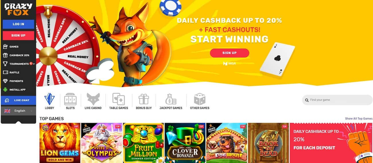 crazy fox casino review