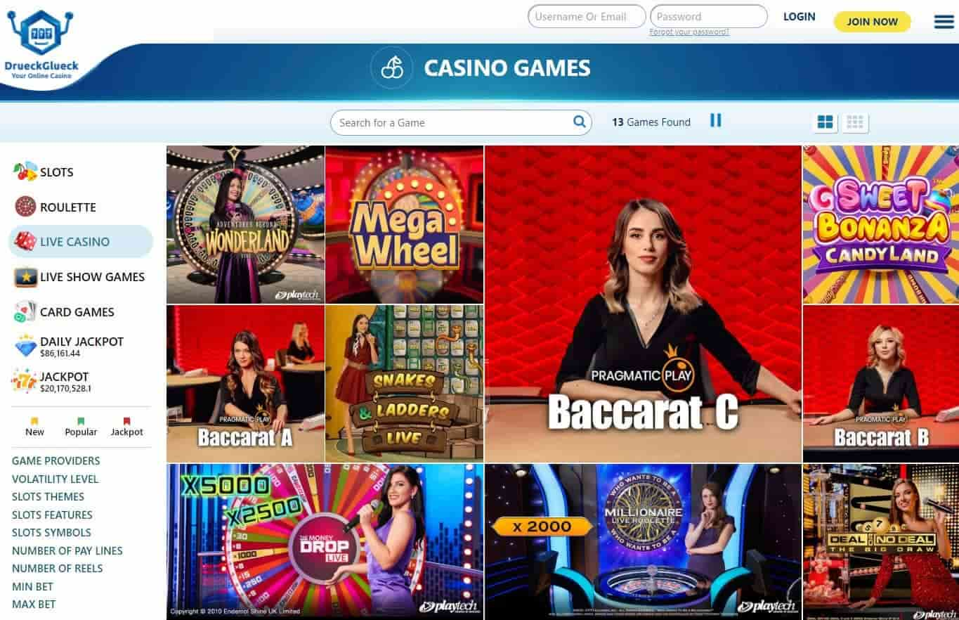 drueckglueck live casino