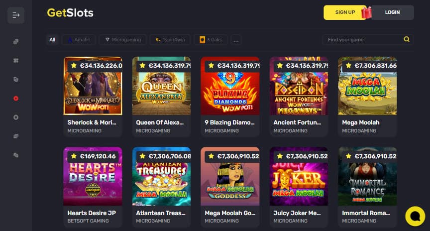 getslots casino jackpot