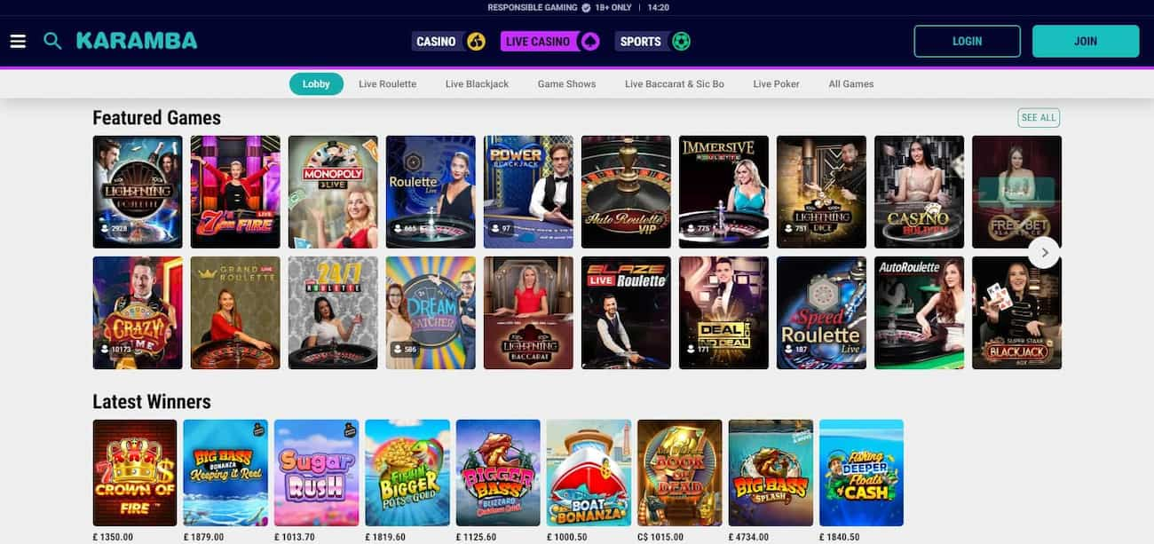 karamba live casino