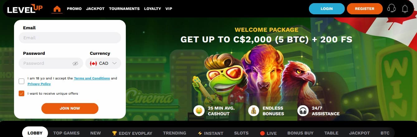 levelup casino review