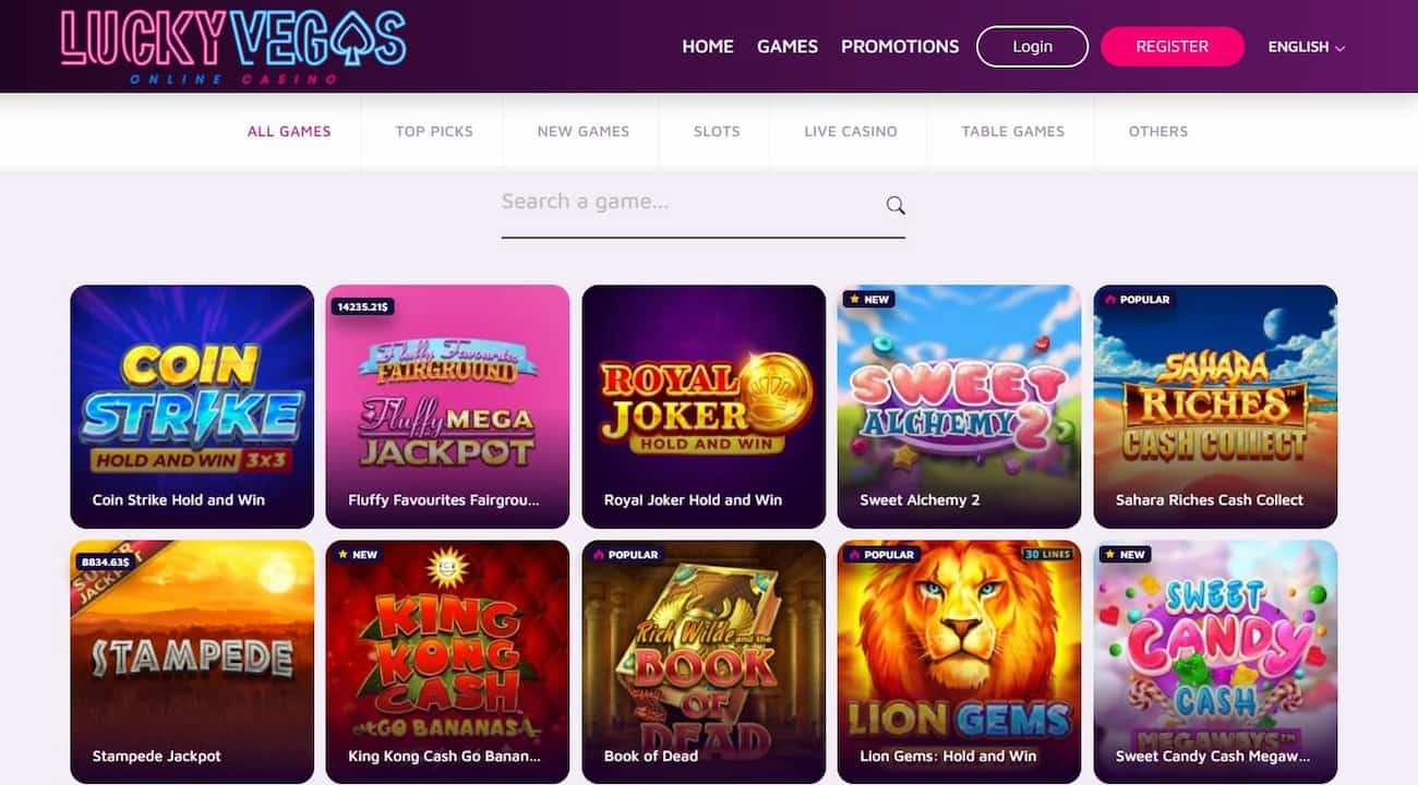 lucky vegas casino games