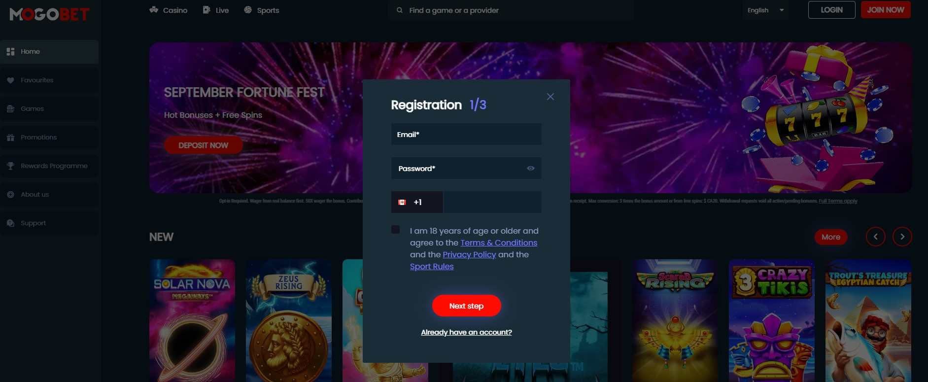 mogobet registration