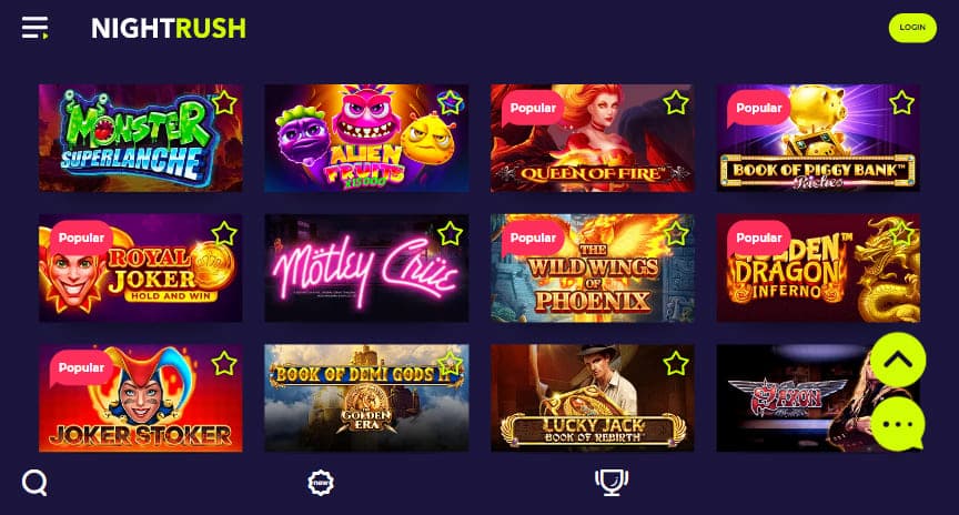 nightrush casino slots