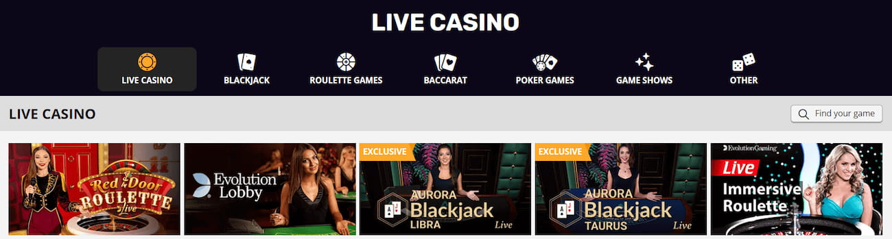 playamo casino live games