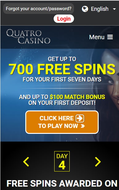 quatro casino mobile version