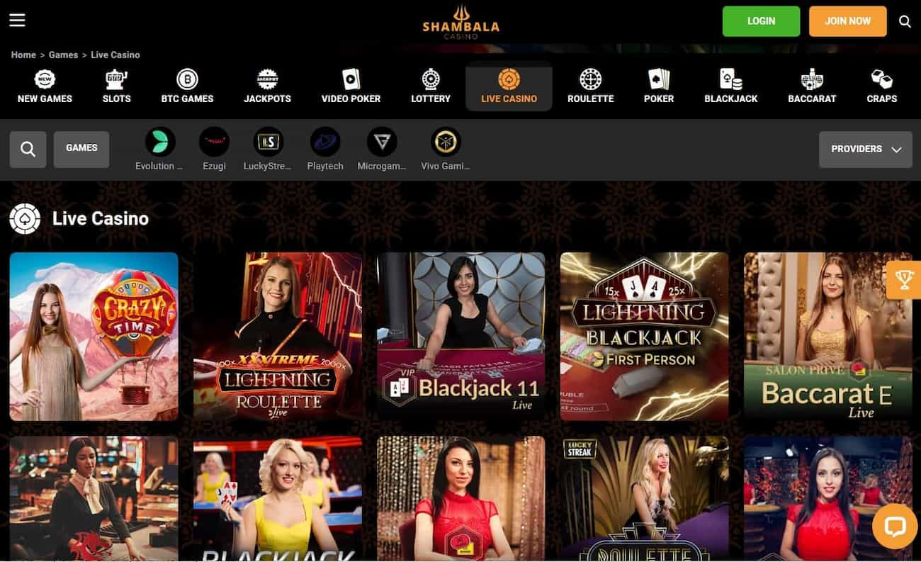 shambala live casino