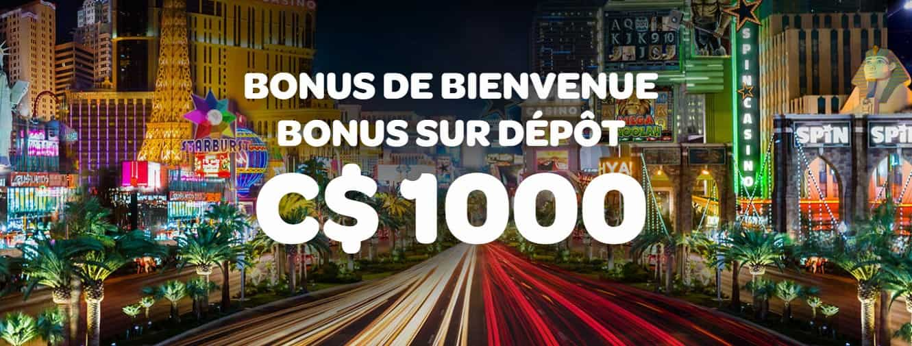 spin casino bonus de bienvenue