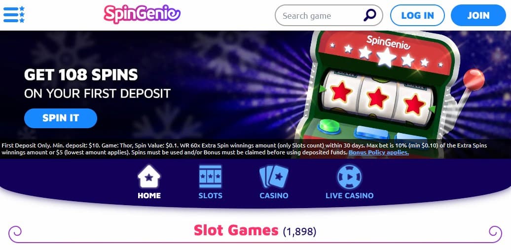 spingenie casino review