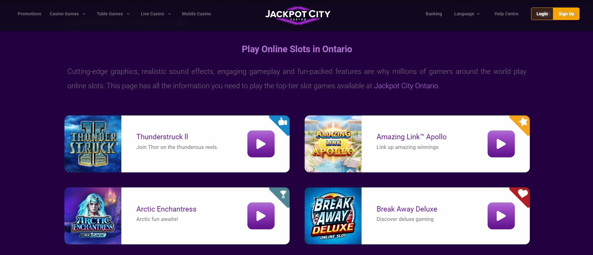 jackpot city ontario slots