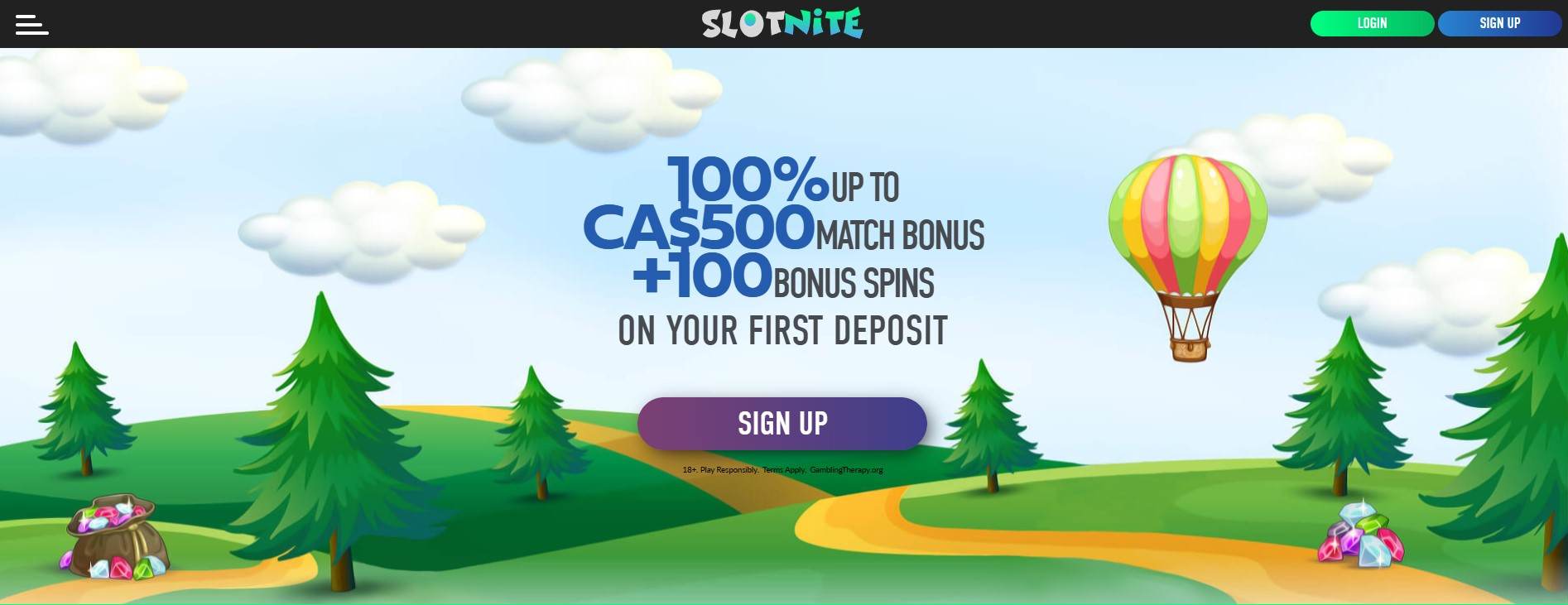 slotnite casino homepage