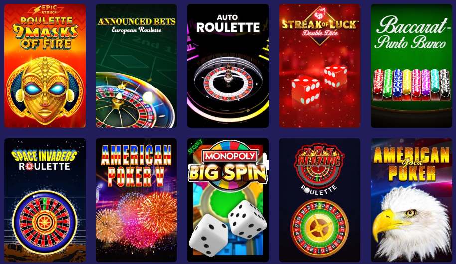 jazzy spins casino table games