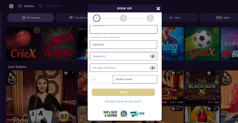 playoro casino registration