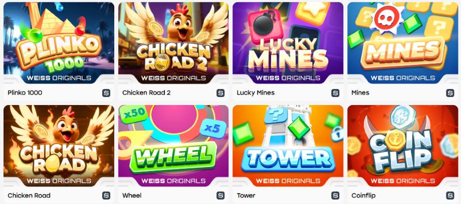 weiss casino originals games