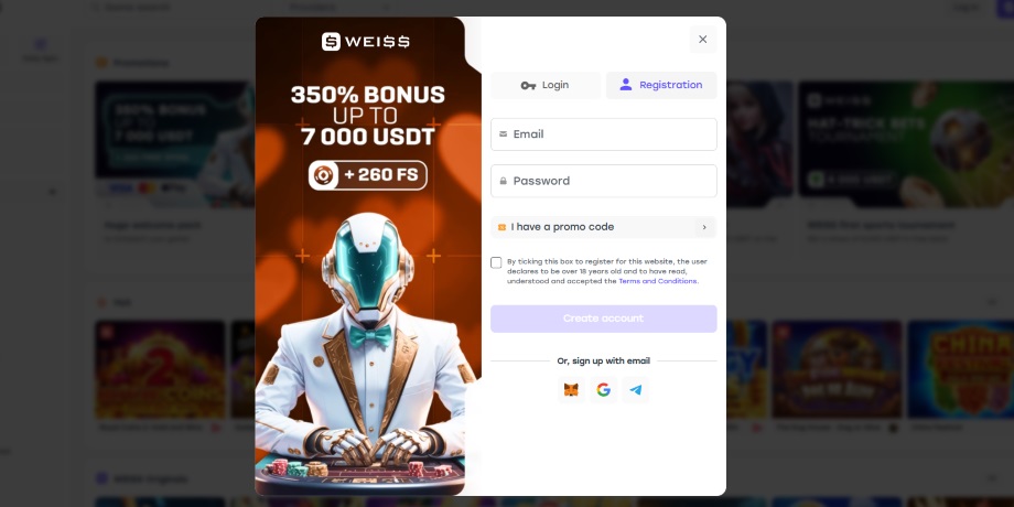 weiss casino registration