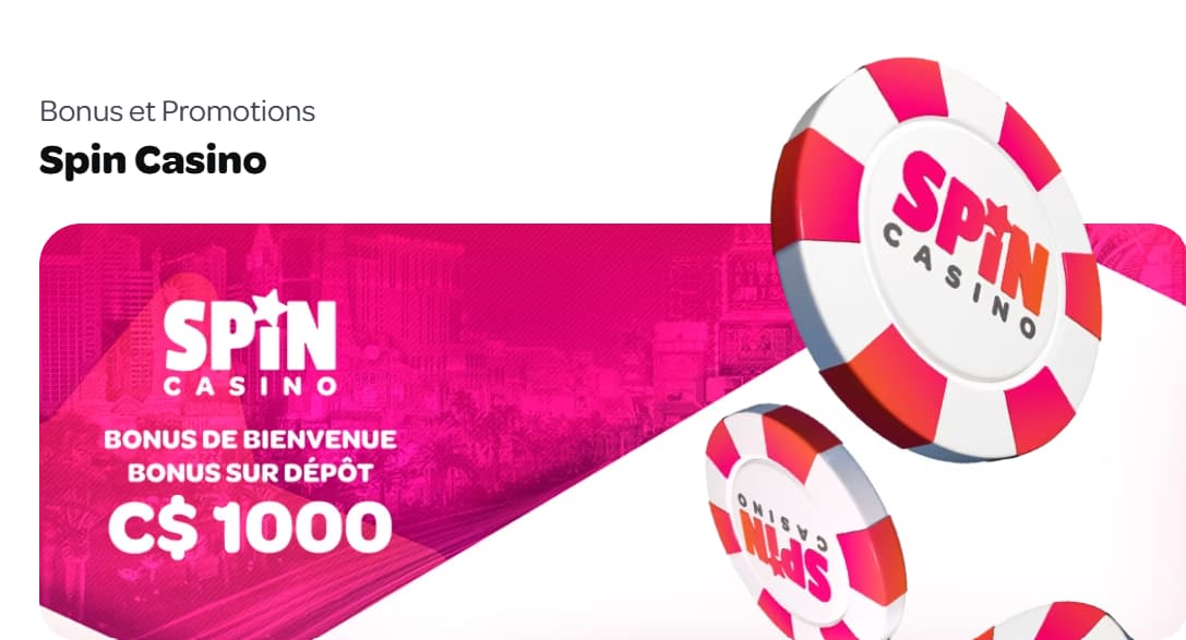 bonus et promition spin casino