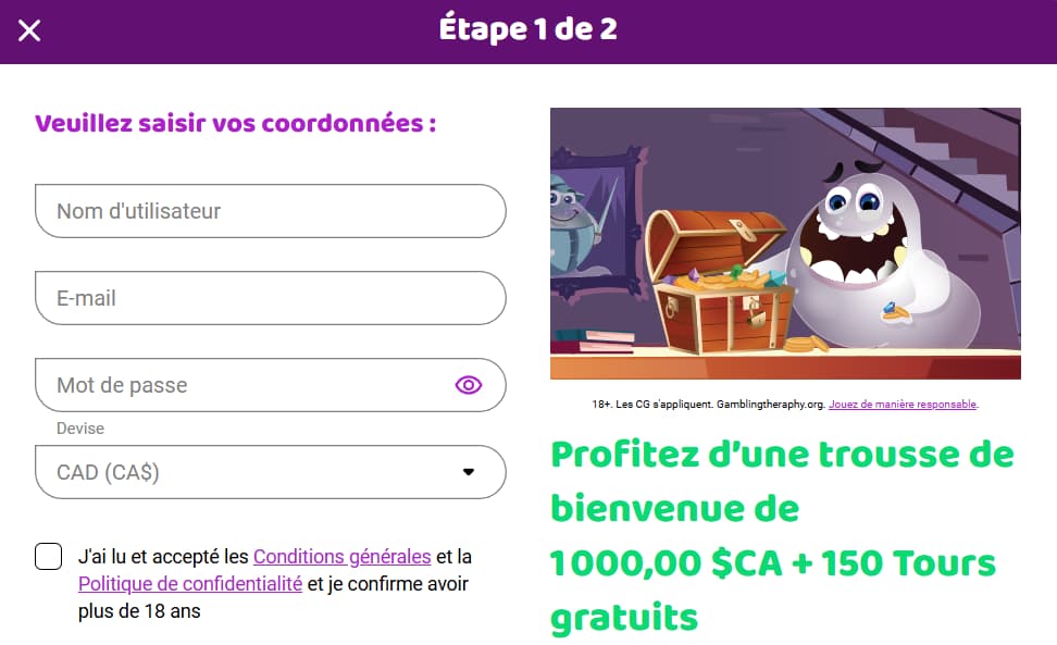 connexion au casino boo