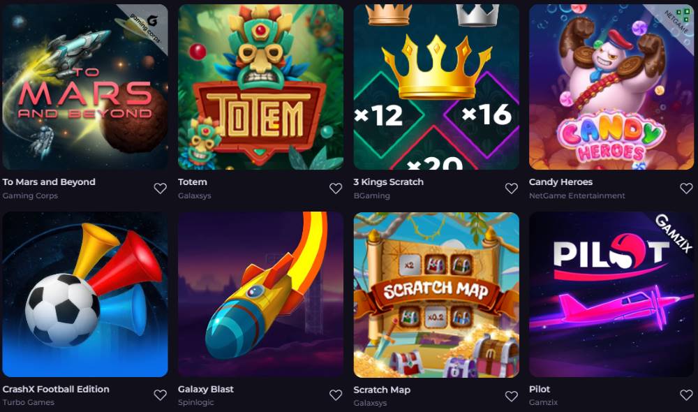 cryptoleo casino scratch games