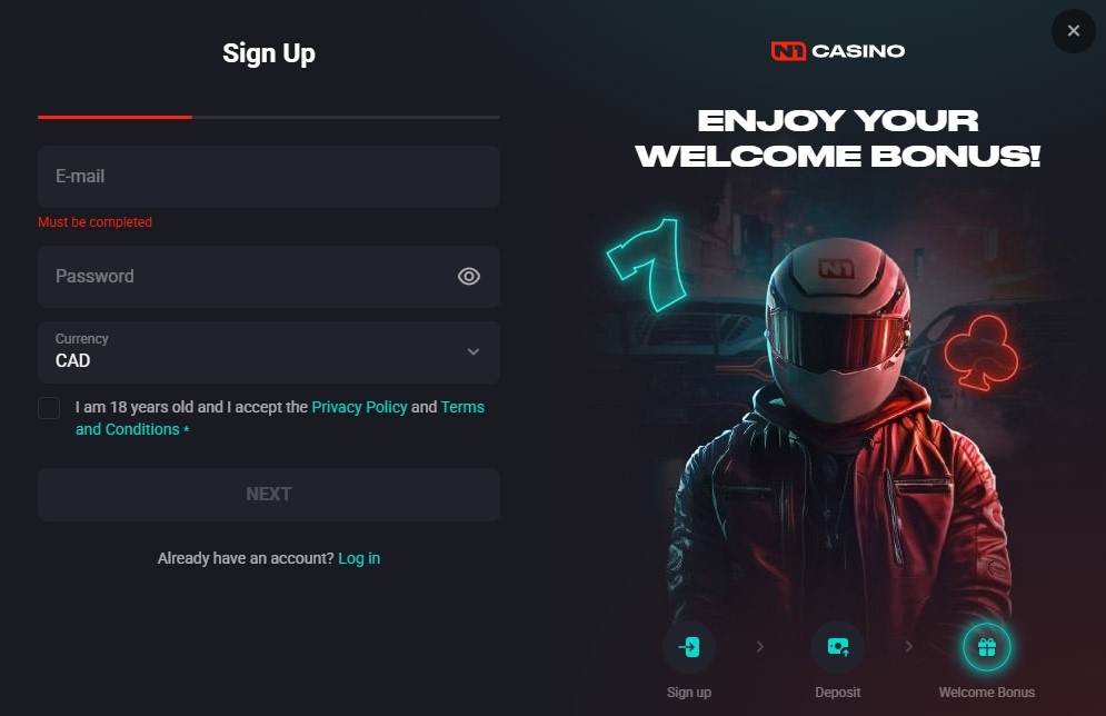 n1 casino registration