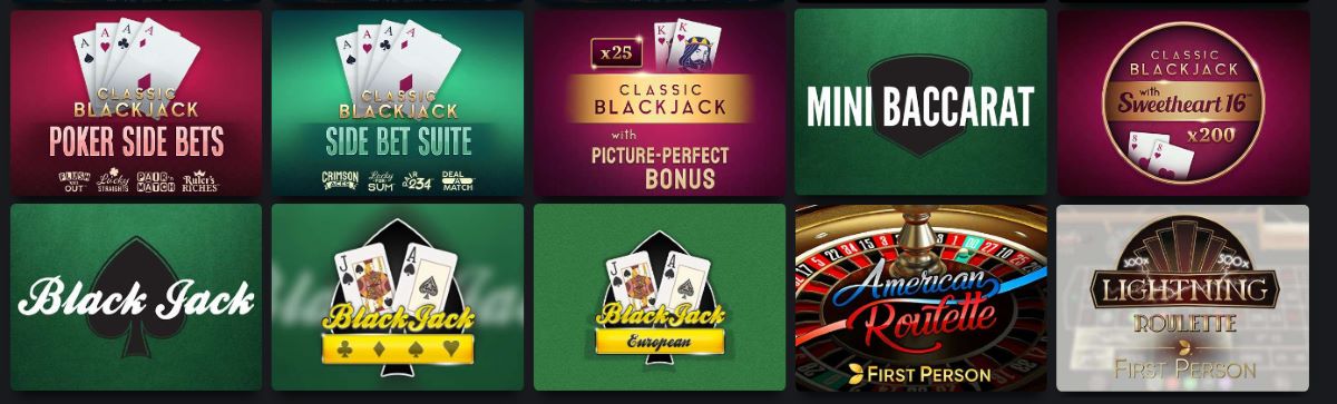 one casino table games