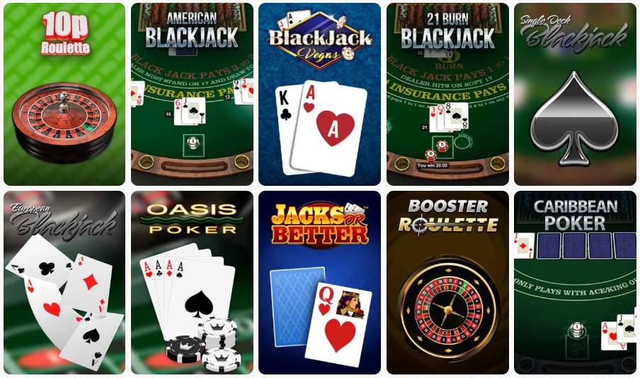posido casino table games