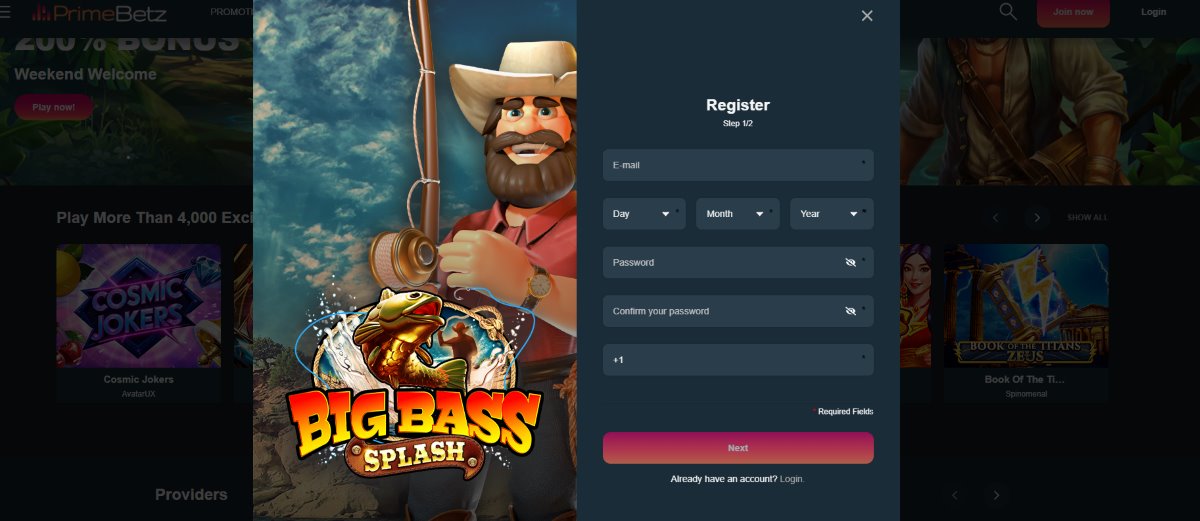 primebetz casino registration