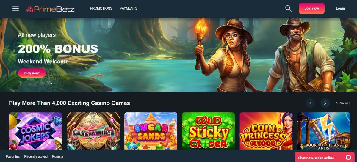 primebetz casino review