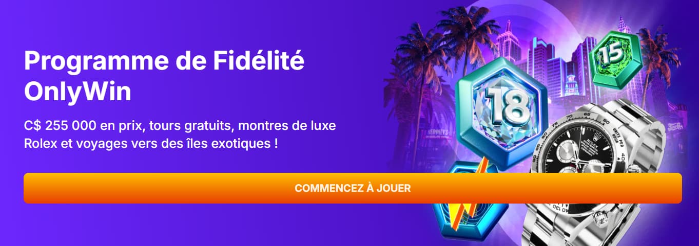 programme de fidelite onlywin casino