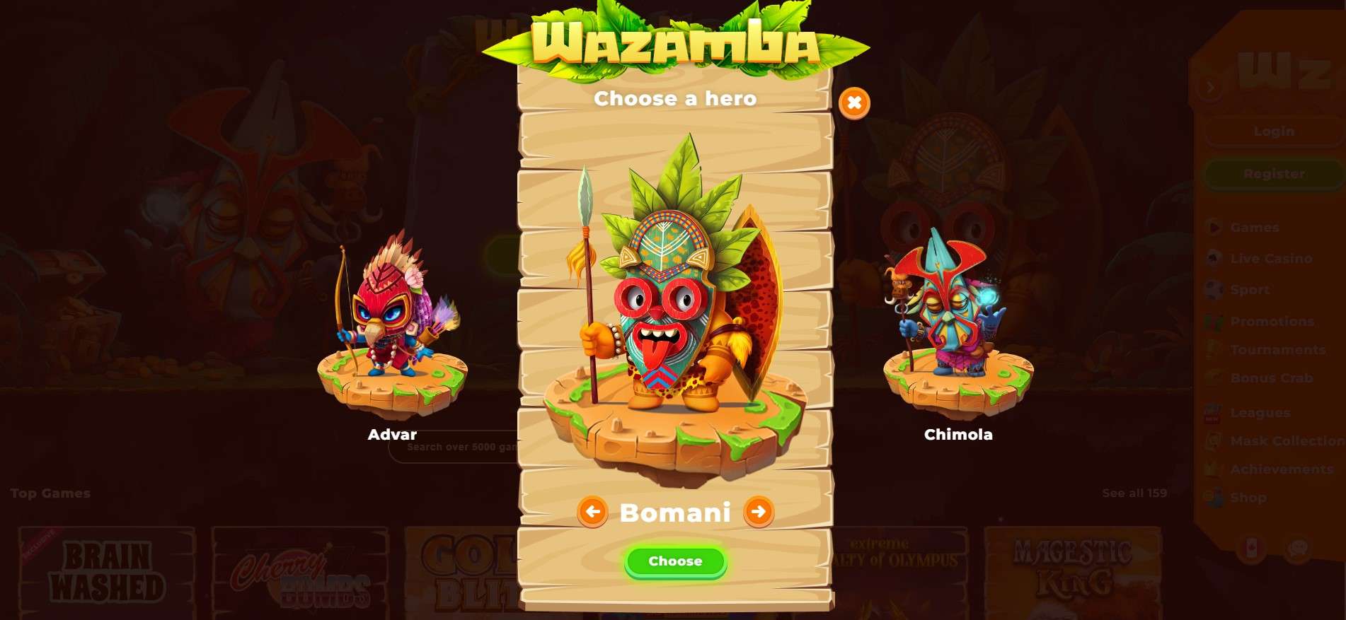 wazamba casino registration