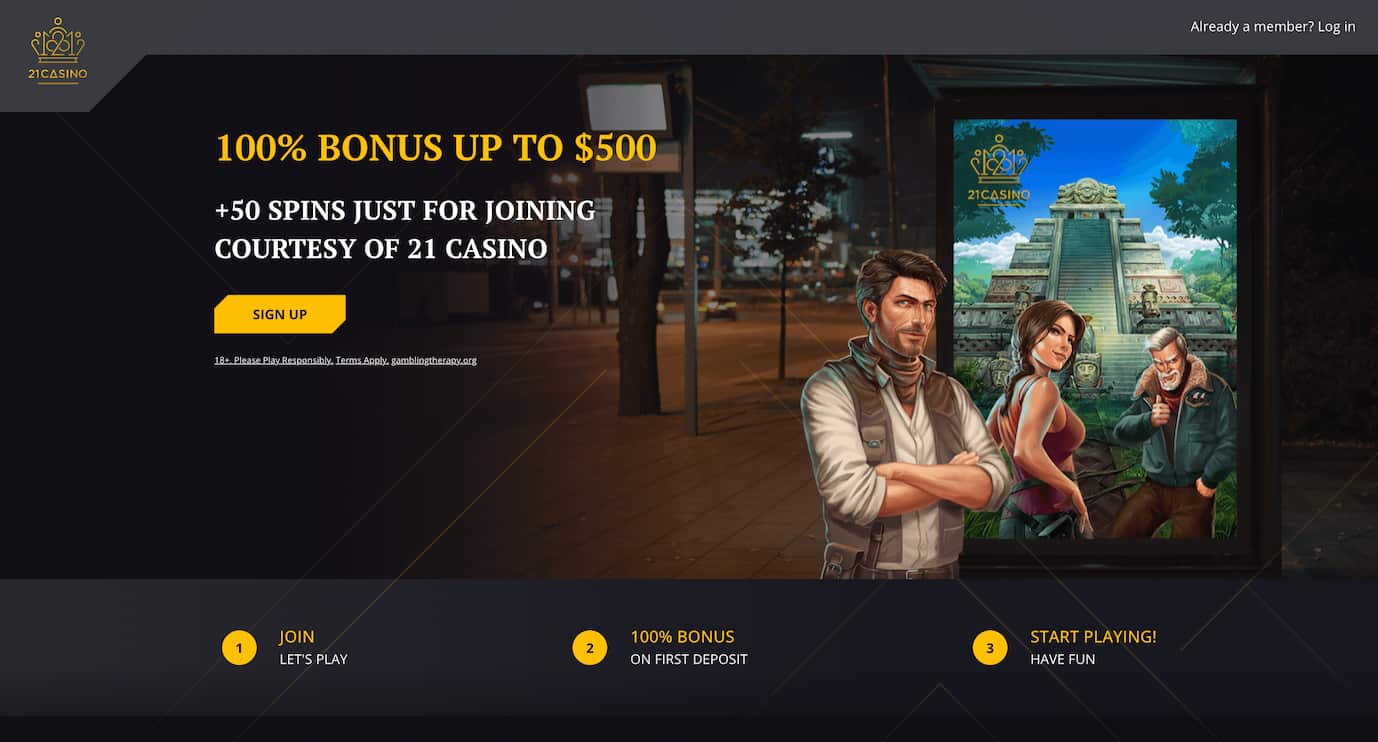 21 casino 50 free spins bonus
