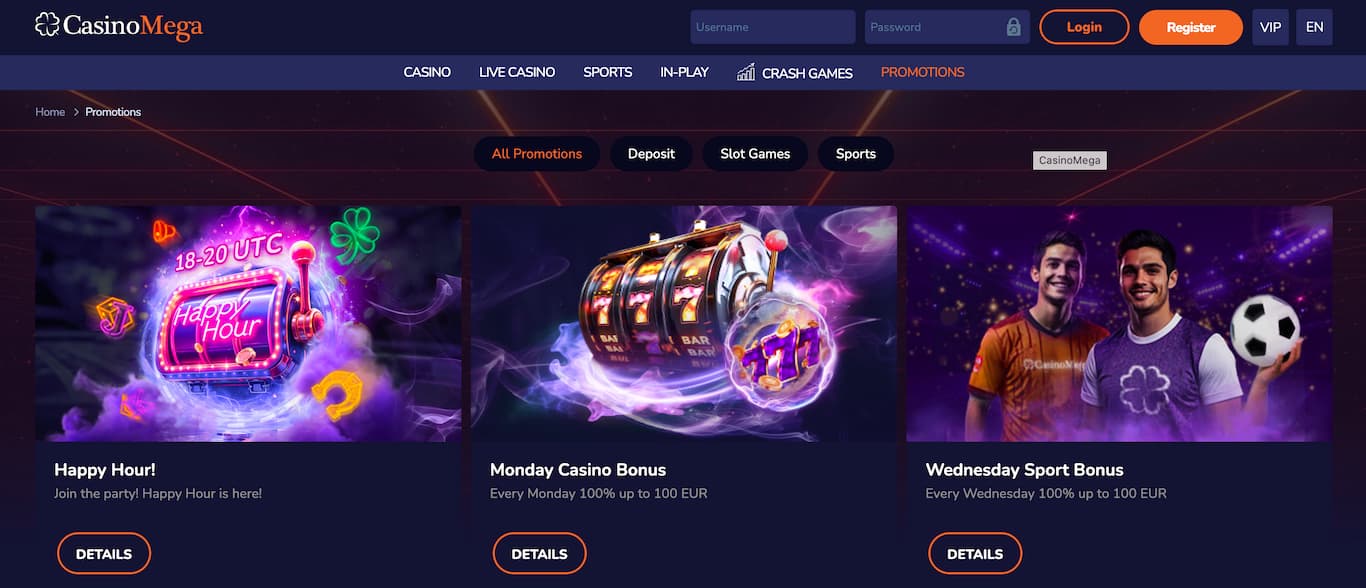 CasinoMega Promotions