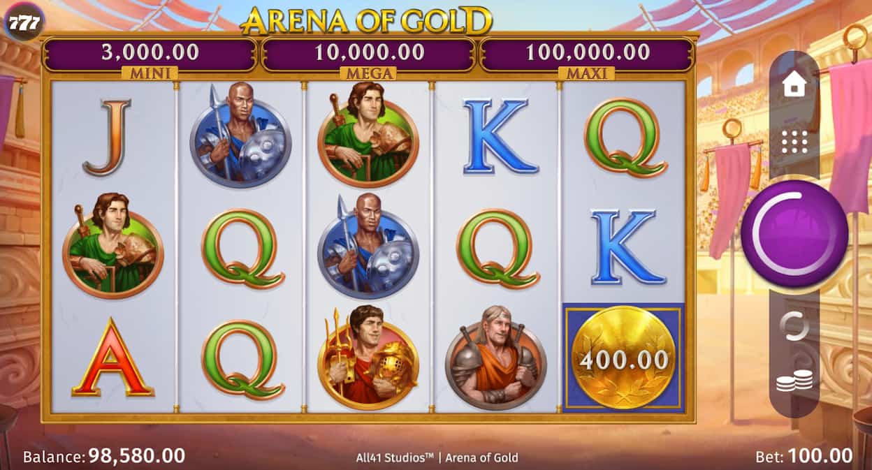 arena of gold slot gameplay