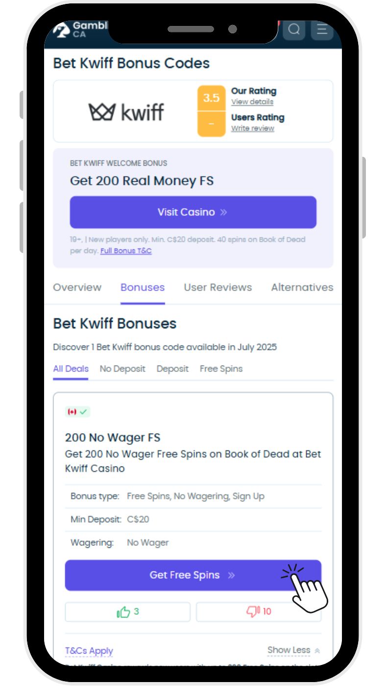 bet kwiff casino bonuses