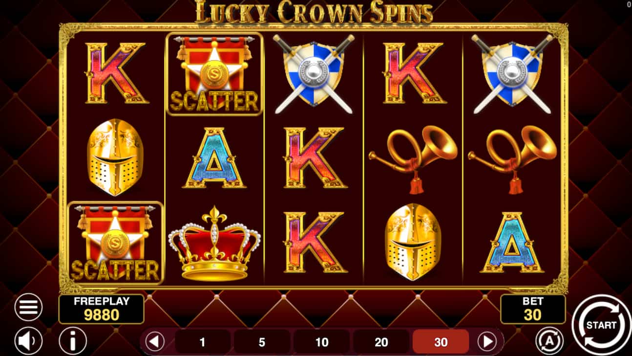 lucky crown spins slot gameplay