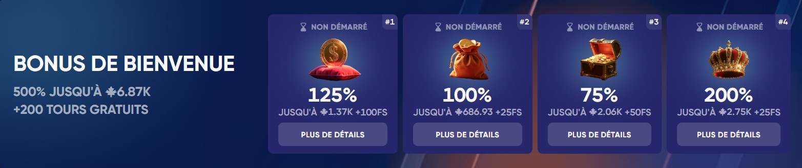 spinarium casino bonus de bienvenue