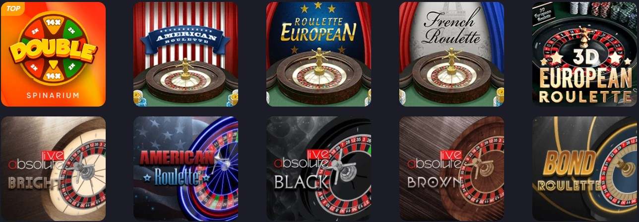 spinarium casino jeux de table
