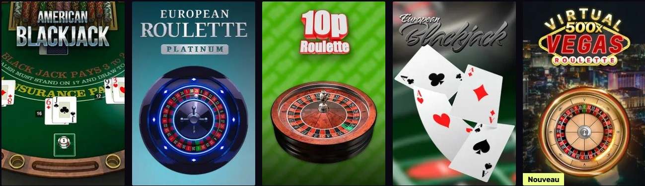 sportuna casino jeux de table