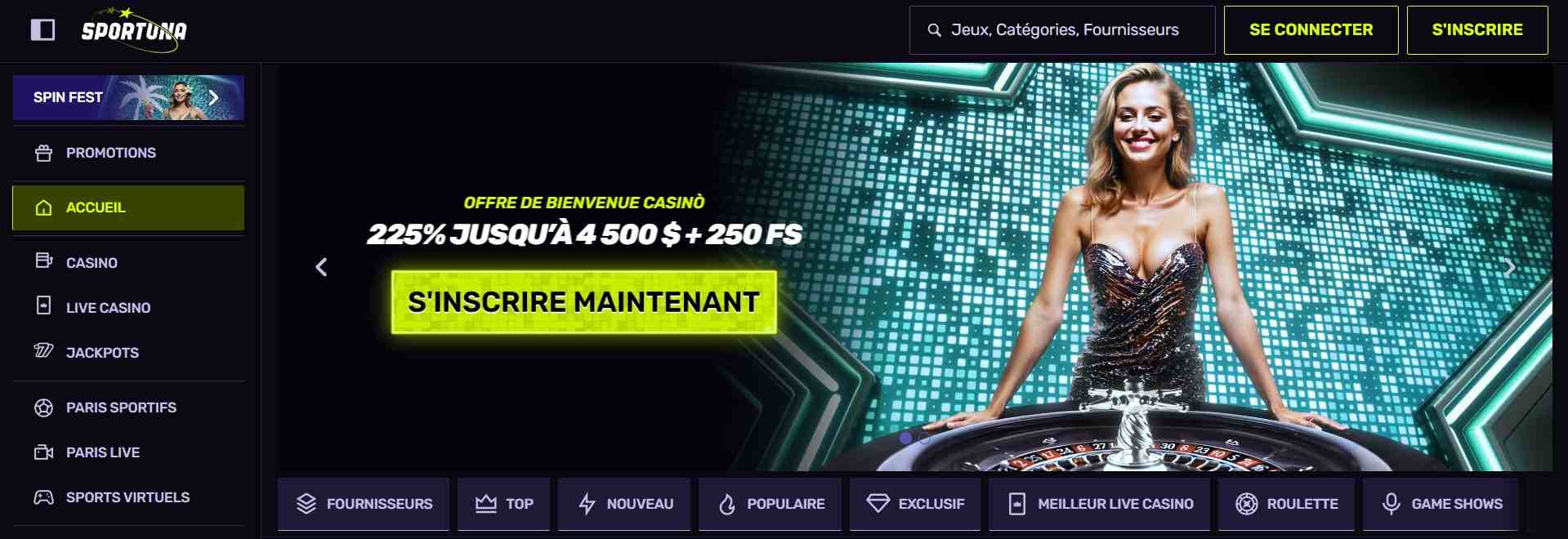 sportuna casino revoir