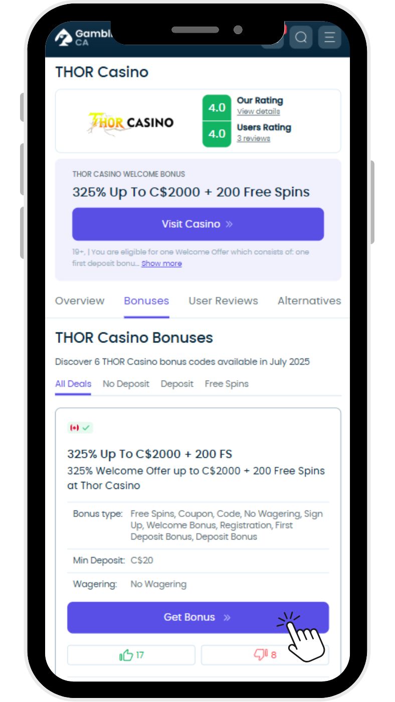 thor casino bonuses